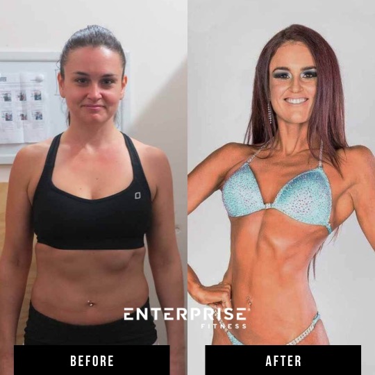 Enterprise Fitness client before and after