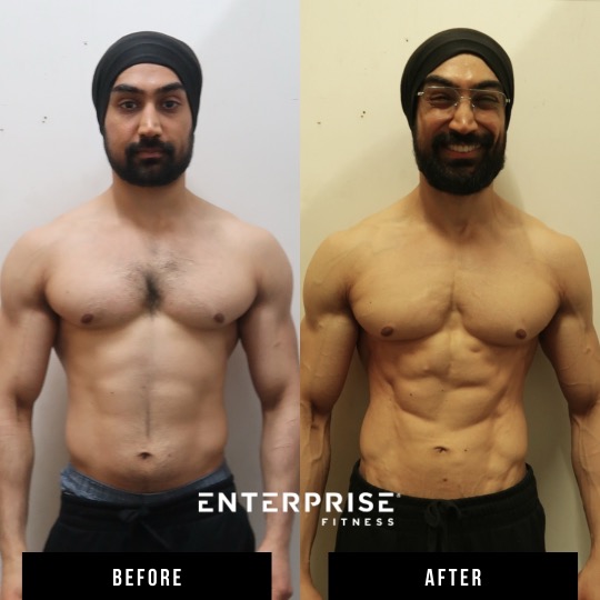 Enterprise Fitness client before and after