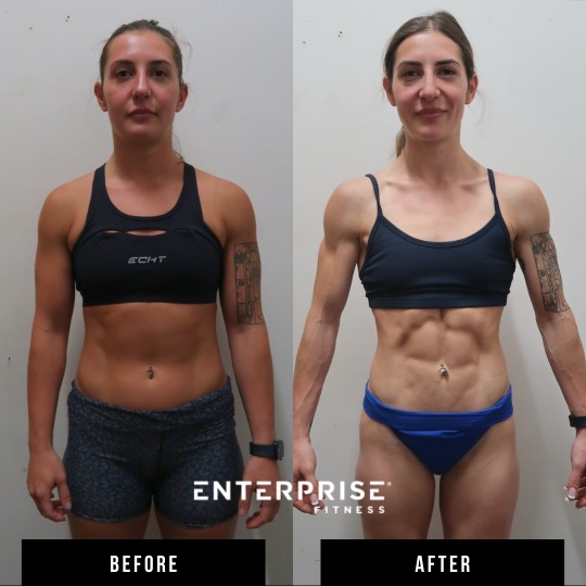 Enterprise Fitness client before and after