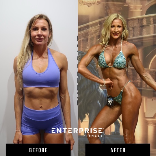 Enterprise Fitness client before and after
