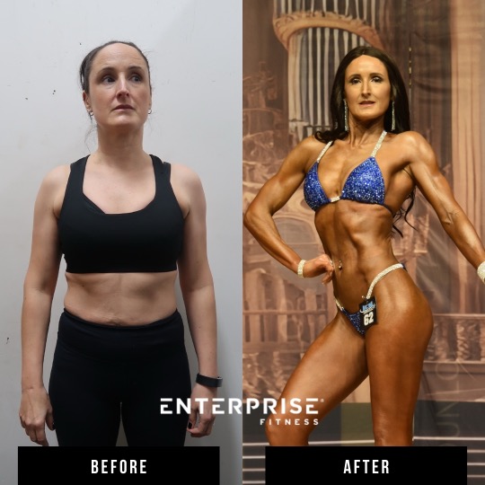 Enterprise Fitness client before and after