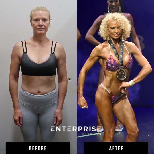 Enterprise Fitness client before and after