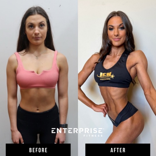 Enterprise Fitness client before and after