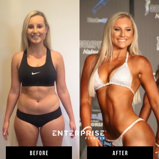 Enterprise Fitness client before and after