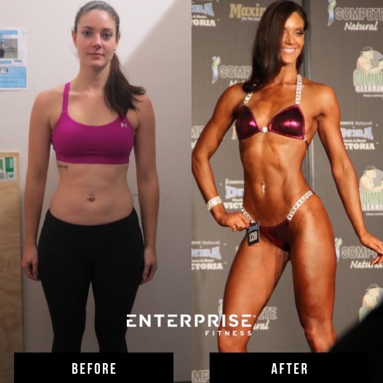 Enterprise Fitness client before and after