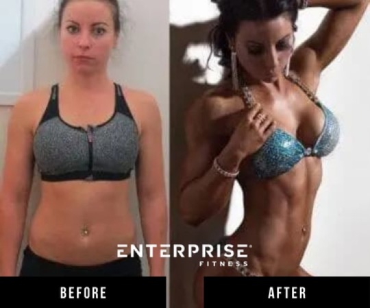 Enterprise Fitness client before and after