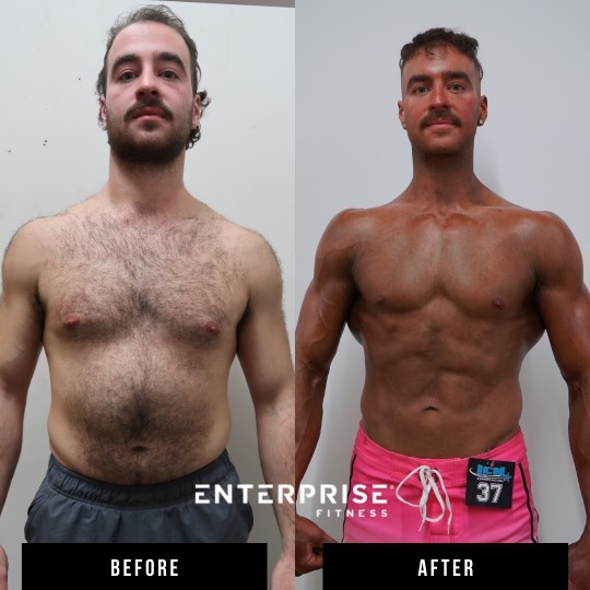 Enterprise Fitness client before and after