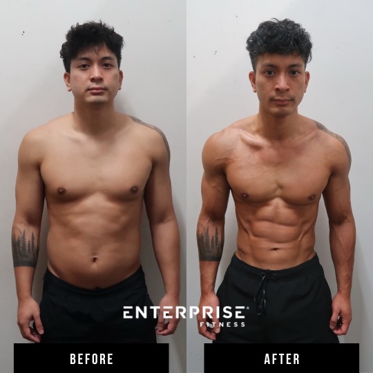 Enterprise Fitness client before and after