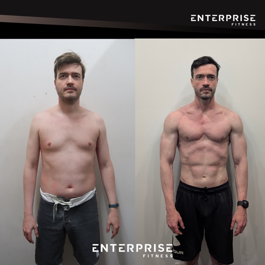 Gus, Enterprise Fitness client before and after