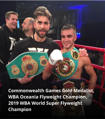 Mark Ottobre with a Commonwealth Games gold medallist