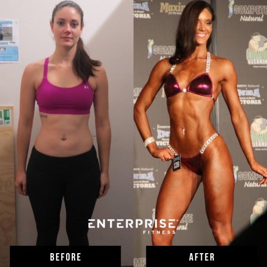 Enterprise Fitness client before and after