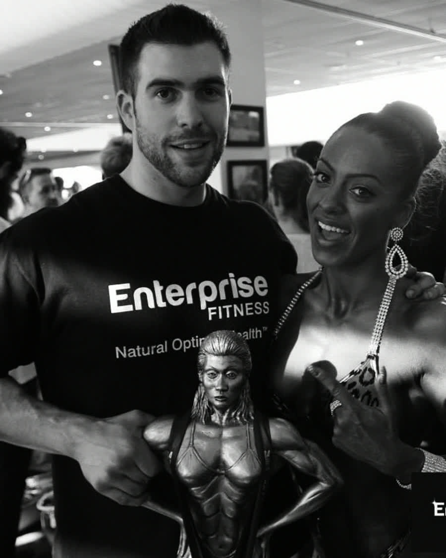 Dani, overall champion, with Mark Ottobre
